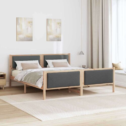  Okvir za krevet Tamno siva 180 x 200 cm tkanina Slike