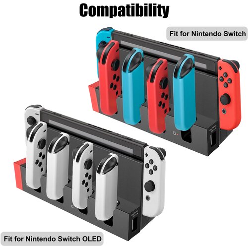 Venisymlis Polnilnik Za Joy-Con Za Nintendo Switch/OLED, Prenosna Hitra Polnilna Postaja, (22057547) Cene