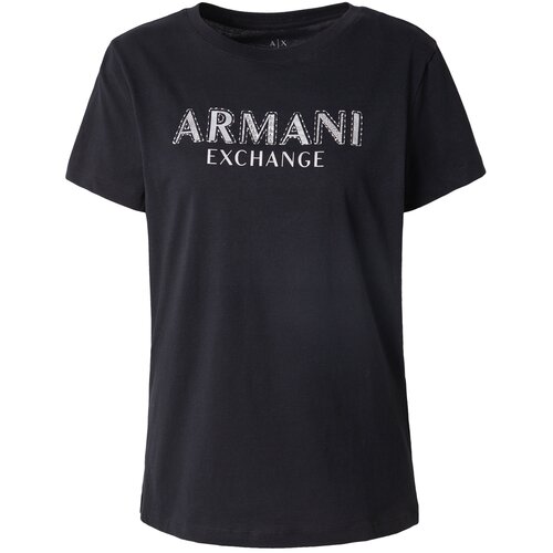 Armani Exchange Majica srebrno-siva / črna Slike