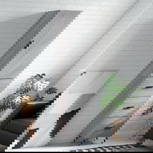 VidaXL Visoka komoda siva sonome 34,5x34x180 cm od konstruiranog drva Slike