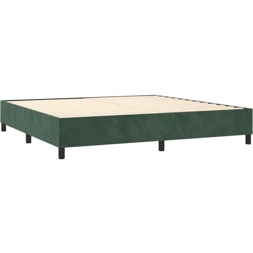  Krevet box spring s madracem LED tamnozeleni 200x200 cm bar&amp;scaron;un Slike