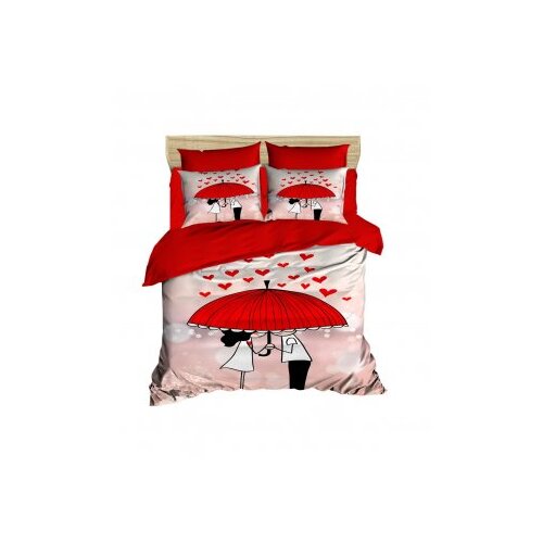 Lessentiel Maison set posteljine 207, 200x220cm, roze-crvena Cene