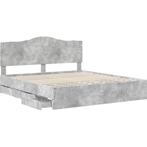  Krevetna konstrukcija s ladicama Betonska siva 180 x 200 cm Slike
