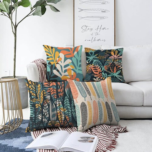 Minimalist Cushion Covers set od 4 ukrasne jastučnice Colorful, 55 x 55 cm Slike