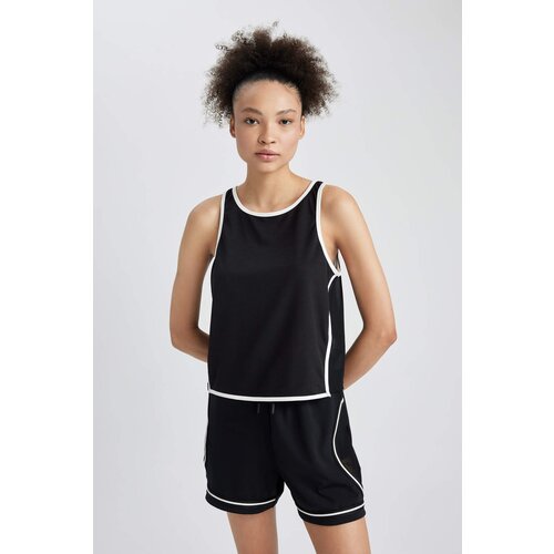 Defacto Fit Crop Slogan Printed Combed Sports Undershirt Slike