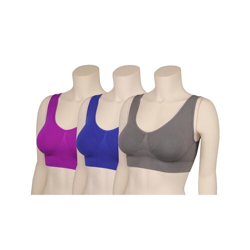 Aire Bra Set 3 ženska grudnjaka ljubičasti, plavi i sivi Slike