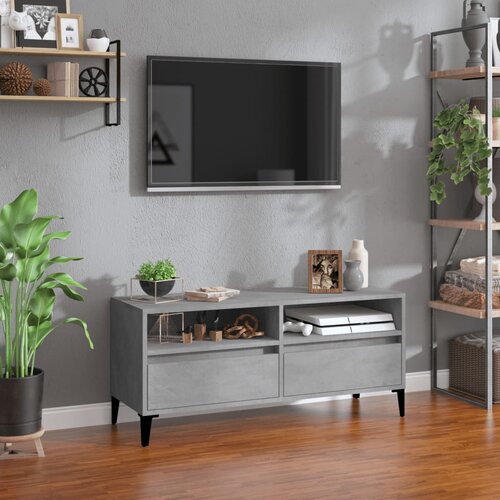TV ormarić boja betona 100x34,5x44,5 cm od konstruiranog drva Cijene