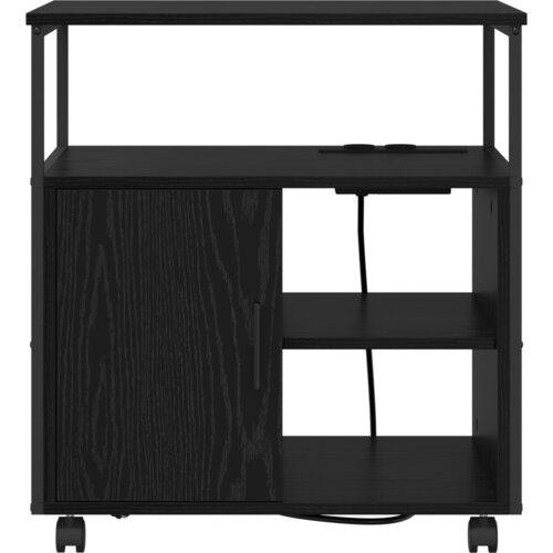 VidaXL Uredski ormar Crni hrast 60 x 46 x 67 cm Konstruirano drvo Slike