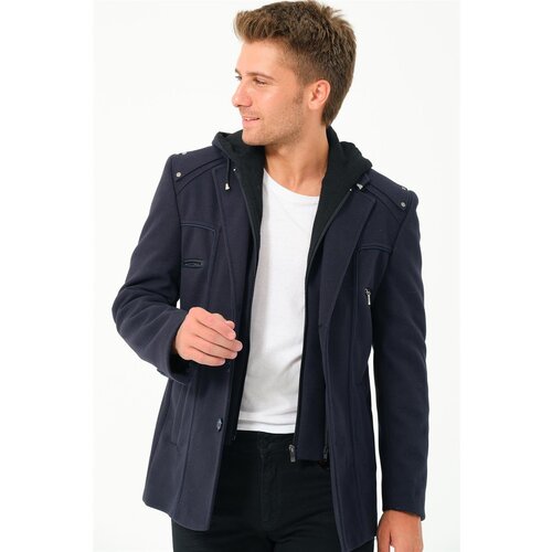 Dewberry K7532 MEN'S COAT-PLAIN NAVY BLUE Cene