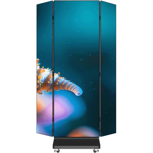 Home Robot Reklamni LED display Vision X3, trostruko sklopivi dizajn, Crni Slike
