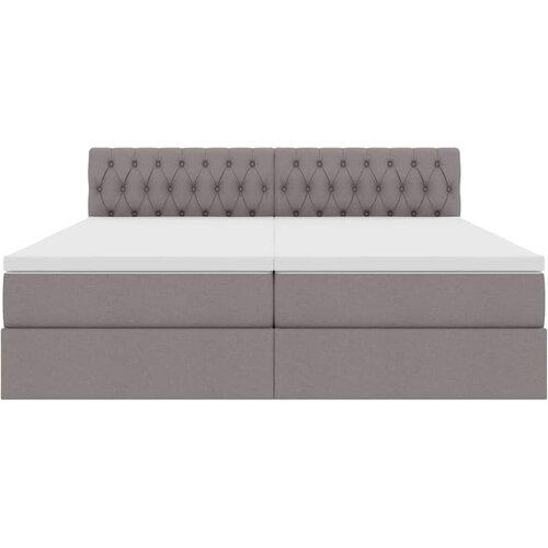  Krevet s od storage Sivo-smeđa 200 x 200 cm Lažna koža Slike