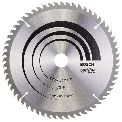 Bosch List za kružnu pilu (254 mm, Provrt: 30 mm, 60 zubaca, Širina reza: 2,8 mm)