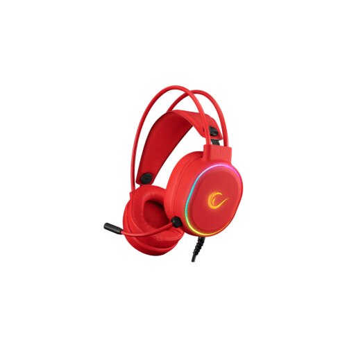  Slu&amp;scaron;alice sa mikrofonom gaming RAMPAGE ROGUE red 7.1 PC/PS4/PS5 USB RGB LED Slike