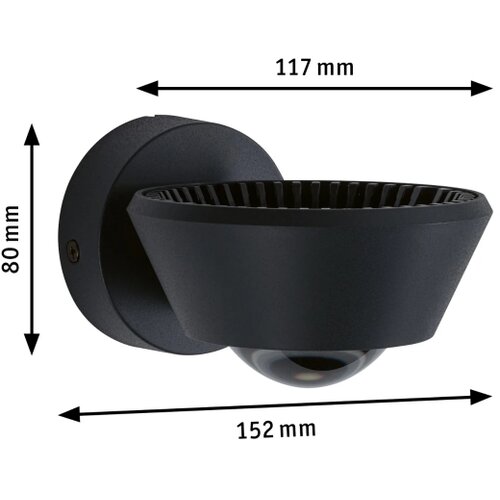 PAULMANN 79769 - LED/9W IP44 prigu&amp;scaron;iva zidna svetiljka SABIK 230V Slike