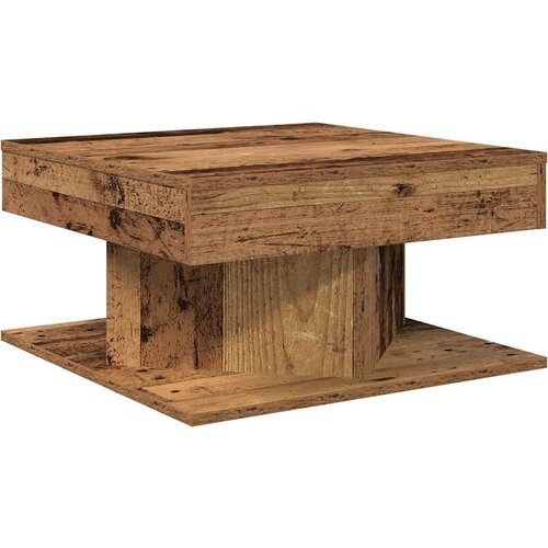 Maison Chic Kava miza - kavna mizica - Nizka mizica Old Wood 55x55x30 cm Inženirski les, (21753518) Cene