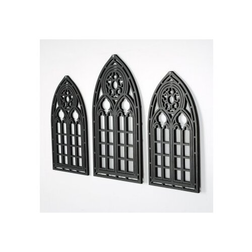 Wallxpert CRY020 Zidna dekoracija, 3 komada, Crna Slike