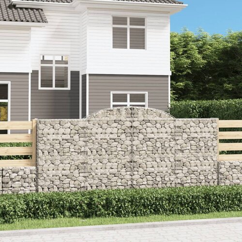  Obokane gabion ko&amp;scaron;are 3 kosi 300x30x140/160 cm pocinkano železo Slike