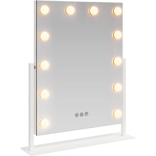  LED Ogledalo za Toaletni Stolić Bijeli 44 x 10 x 53 cm Slike