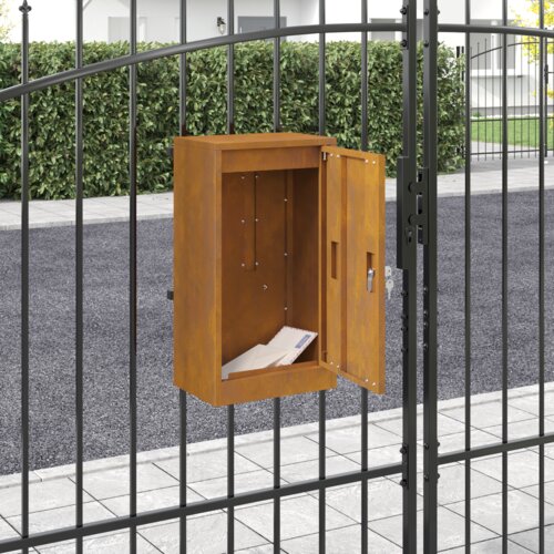 VidaXL nabiralnik Rjav 30 x 23 x 55 cm Odporno jeklo Slike