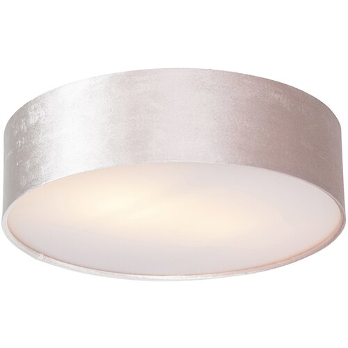 QAZQA Stropna svetilka roza 40 cm z zlato notranjostjo - Drum Cene