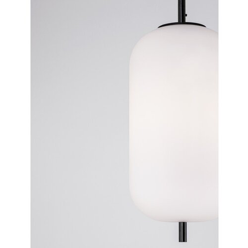 Nova Luce Bela/črna steklena viseča svetilka &amp;oslash; 22 cm Lato &amp;ndash; Slike
