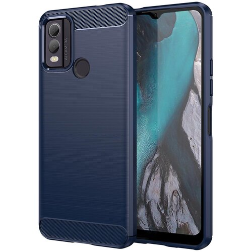 INORCO Ohi&amp;scaron;je za telefon iz bru&amp;scaron;enega TPU za Nokio C22, ovitek za telefon s teksturo ogljikovih vlaken, protipra&amp;scaron;ni pokrov, (22033227) Slike