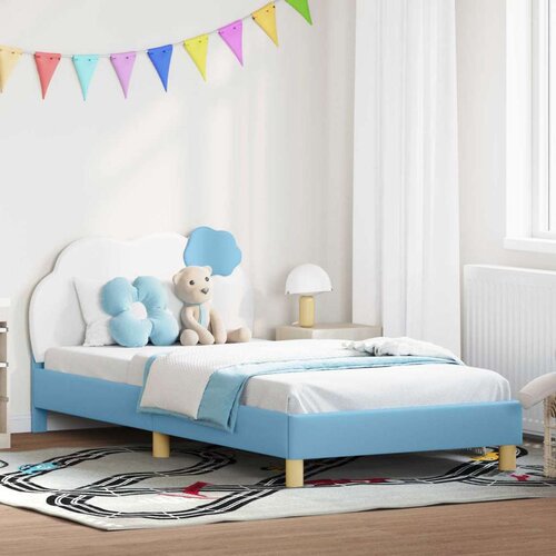  Otro&scaron;ki posteljni okvir z vznožjem Modra 90 x 190 cm PU, (5000104743) Cene