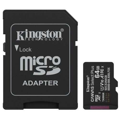 Kingston Canvas Select Plus microSD 128GB Class10 UHS-I U1 V10 SD adapter SDCS3/128GB spominska kartica Cene
