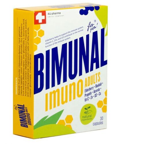 4U Pharma bimunal immune za odrasle 30 kapsula Slike
