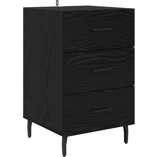  Noćni ormar Crni hrast 40 x 40 x 66 cm Konstruirano drvo Slike