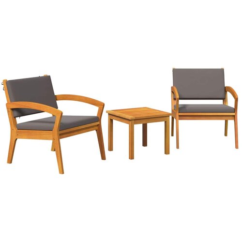 Bistro set s jastukom 5 pcs Smeđa Poliester Slike