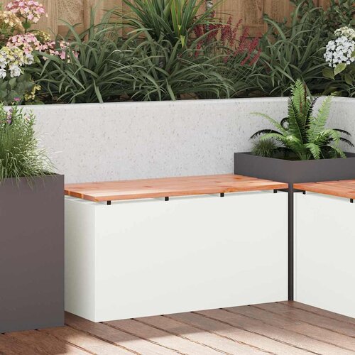  Vrtna klupa Bijelo 80 x 40 x 43 cm Čelik Cijene