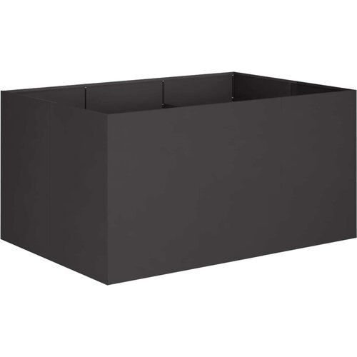  Vrtna saksija Crna 120 x 80 x 60 cm Čelična vrata Slike