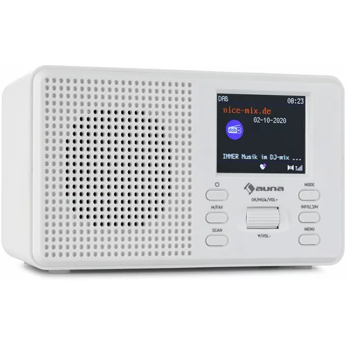 Auna Commuter, DAB + / FM radio, AUX, 2,4" TFT zaslon, bijeli