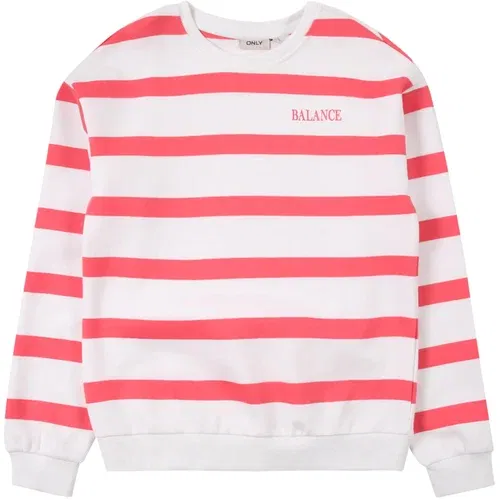 Kids_Only Sweater majica 'KOGASHLEY' malina / bijela