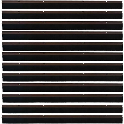  Držač četke za vrata 12 pcs Smeđa 100 cm Aluminijski legura Slike