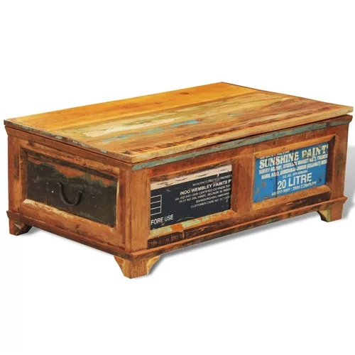  Klubska mizica za shranjevanje starinska iz predelanega lesa