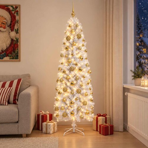 Umjetno vitko božićno drvce 300 LED lampica Topla bijela Cijene