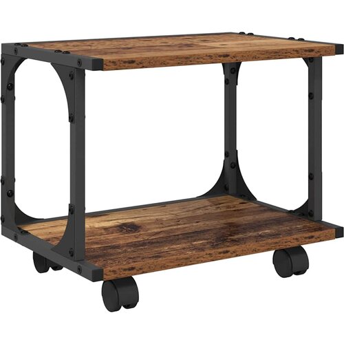 vidaXL Stojalo za tiskalnik Star les 41 x 28 x 33.5 cm Konstruiran les, (5000092455) Cene