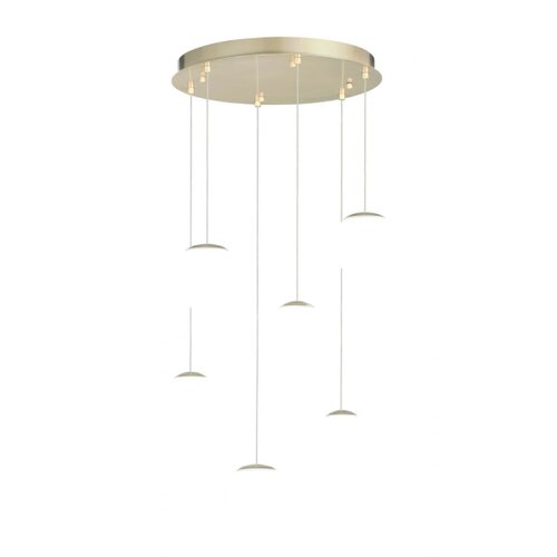  Ondaluce - LED luster na sajli SANTOS LED/48W/230V &amp;Oslash; 45 cm zlatna/bela Slike