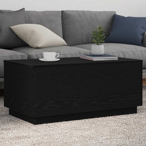  Klub stolić s LED svjetlima crni hrast 90x50x40 cm Cene