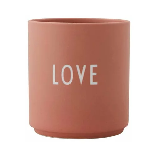 Design Letters ružičasta porculanska šalica Favorite Love