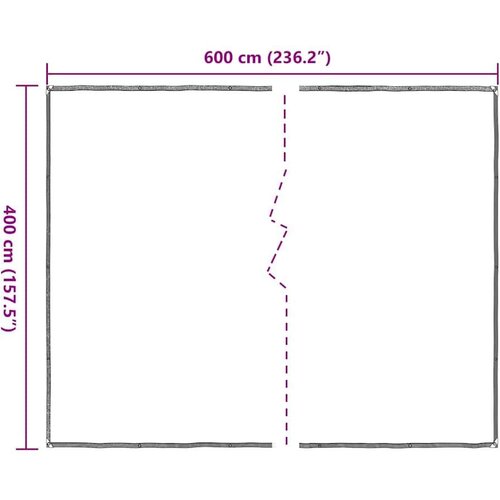VidaXL Prozirna cerada s u&amp;scaron;icama 4x6 m polietilen Slike