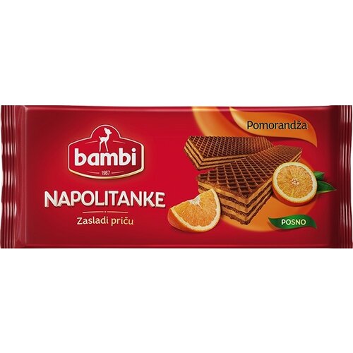 Bambi keks napolitanke pomorandza 185G Cene