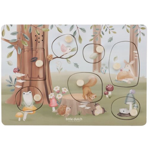 Little Dutch&amp;reg; Drvene puzzle sa zvukom Forest Friends Slike