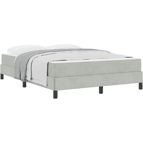 vidaXL Postelja z vzmetnico z vzmetnico Svetlo siva 140 x 220 cm blago, (5000126210) Cene
