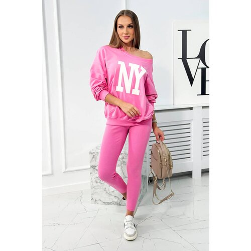 Kesi Cotton set sweatshirt + leggings pink Cene