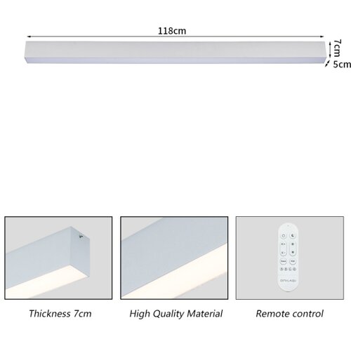  Brilagi - LED prigu&amp;scaron;iva stropno svetlo SLEEKLINE LED/40W/230V Wi-Fi Tuya srebrno + daljinski upravljač Slike