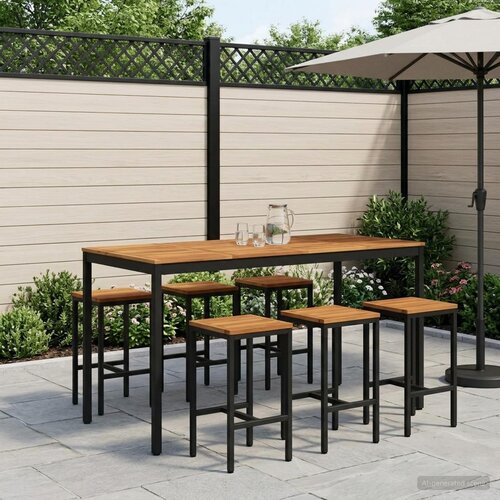  Stol za bar u vrtu Bijela i crna 180 x 88,5 x 105 cm Cijene