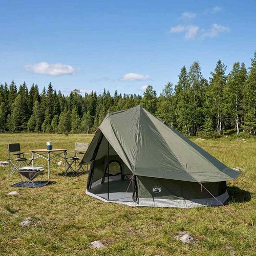 Tipi &amp;scaron;ator s krovom Maslinasto zelena 700 x 700 x 395 cm Slike